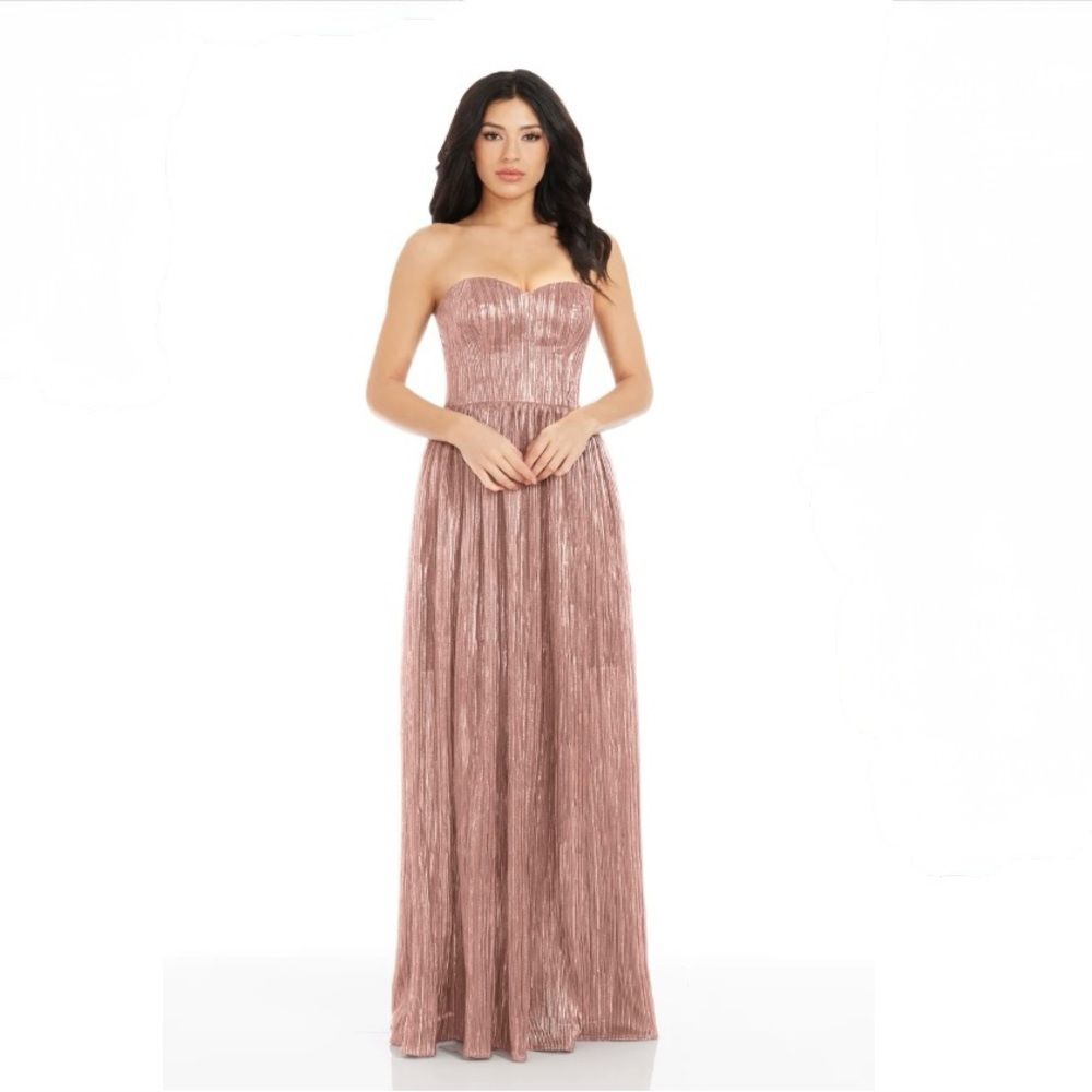 Dress the Population Blush Strapless Gown